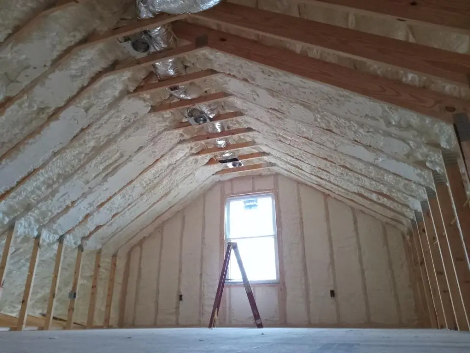 Spray foam roofing application for Crawl Space Insulation project in Souderton